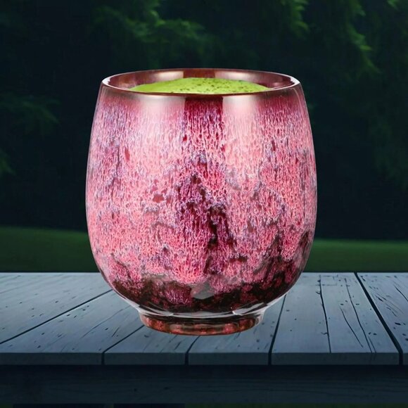 Set of 4 Japanese Style Ceramic Teacups – Hand-Painted, 5oz Each, Textured Glaze - Picture 9 of 10